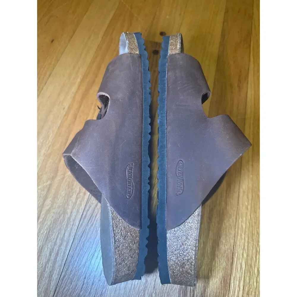Aerothotic Buckle Slide Sandals Suede Leather Comfort Men’s Sz 43 (US 10)